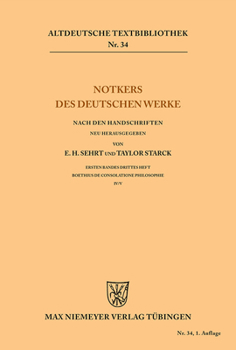 Paperback Notkers des Deutschen Werke [German] Book