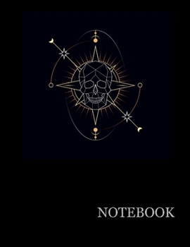Brilliant Gold Skull Mandala Human Black Notebook| Brilliant Golden Skull Black Notebook Grid Sturdy High Quality Premium White Paper 8.5x11 pages| ... For Man| Journal For Work (Golden Black)