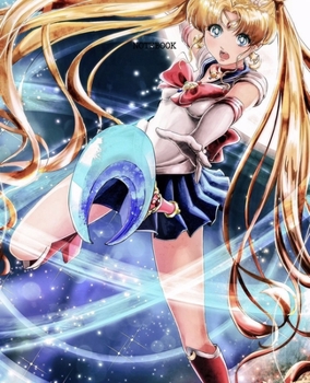 Notebook: Sailor Moon Anime Soft Glossy Cover College Ruled Pages Book 7.5 x 9.25 Inches 110 Pages