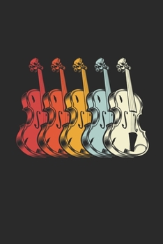 Violin Retro: Violins Notebook, Dotted Bullet (6" x 9" - 120 pages) ~ Musical Instruments Themed Notebook for Daily Journal, Diary, and Gift