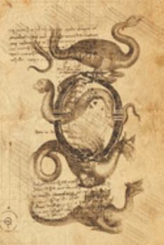 O: Classical Mythological Sea Serpents 6x9 Monogram Initial Lined Journal