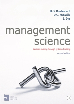 Paperback Management Science: Decision-making through systems thinking Book