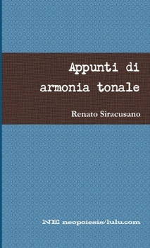 Paperback Appunti di armonia tonale [Italian] Book