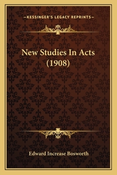 Paperback New Studies In Acts (1908) Book