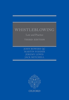 Hardcover Whistleblowing: Law & Practice Book