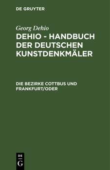 Hardcover Die Bezirke Cottbus Und Frankfurt/ Oder [German] Book