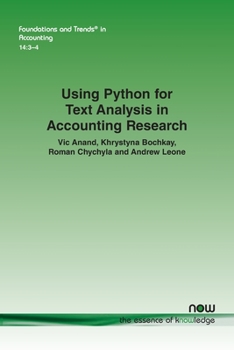 Paperback Using Python for Text Analysis in Accounting Research Book