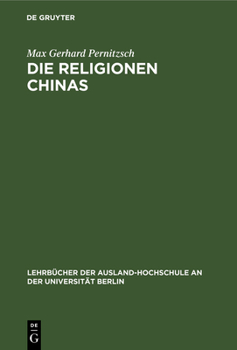 Hardcover Die Religionen Chinas [German] Book