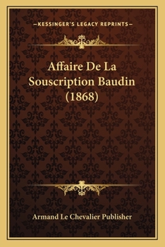 Paperback Affaire De La Souscription Baudin (1868) [French] Book
