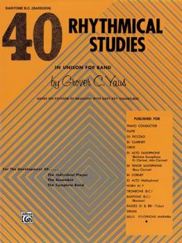 Paperback 40 Rhythmical Studies: Baritone (B.C.) & Bassoon Book