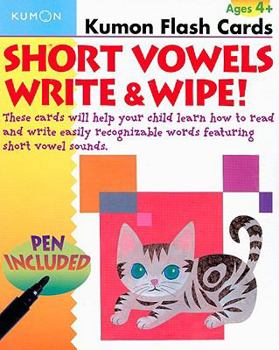 Cards Short Vowels Write & Wipe (Kumon Flash Cards) Book