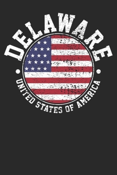 Paperback Gift Notebook: Delaware Vintage Dot Grid 6x9 120 Pages Book