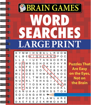 Spiral-bound Brain Games - Word Searches - Large Print (Red) [Large Print] Book