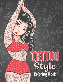 Paperback Tattoo Style Coloring Book: Relaxing Book