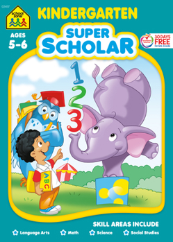 Paperback School Zone Kindergarten Super Scholar Workbook Book