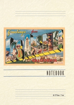 Paperback Vintage Lined Notebook Greetings from Los Angeles, California Book