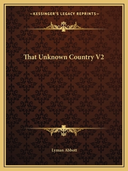 Paperback That Unknown Country V2 Book