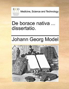 Paperback de Borace Nativa ... Dissertatio. [Latin] Book