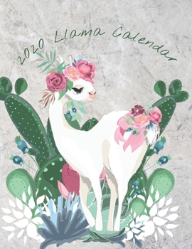 Paperback 2020 Llama Calendar: Monthly 2020 Illustrated Llama Calendar With Large Image and Calendar Dates, Spaces to Record Income, Expenses, Import Book