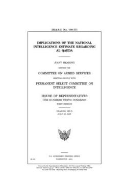 Paperback Implications of the National Intelligence Estimate regarding al Qaeda Book
