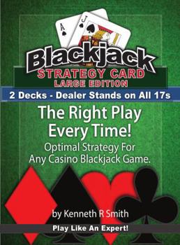Blackjack Strategy Card - Large Edition: 2 Decks, Dealer Stands on All 17s