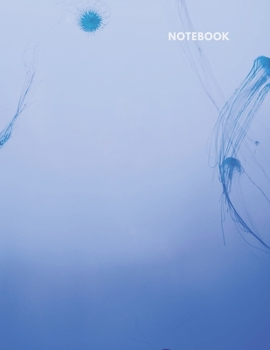 Notebook: Lined Journal Notebook - Under the Sea - Blue Jellyfish - 120 pages - Large (8.5 x 11 inches) - College Ruled