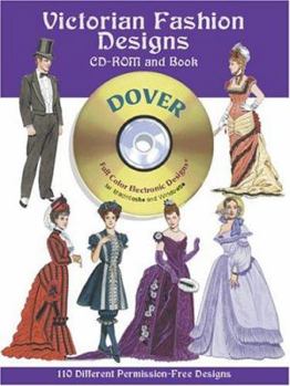 Paperback Victorian Fashion Designs CD-ROM and Book