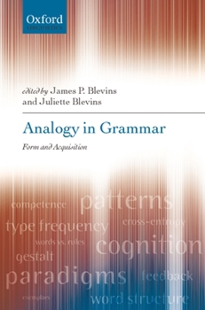 Hardcover Analogy in Grammar: Form and Acquisition Book