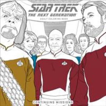 Paperback Star Trek: The Next Generation Adult Coloring Book-Continuing Missions Book