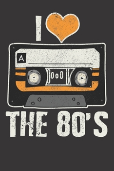 Paperback Notebook: 1980 Birthday Year Cassette Tape Throwback Dot Grid 6x9 120 Pages Book