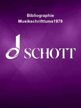 Hardcover Bibliographie Musikschrifttums1979 Book