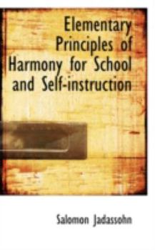 Hardcover Elementary Principles of Harmony for School and Self-Instruction Book