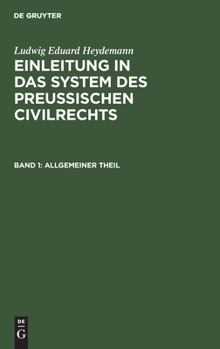 Hardcover Allgemeiner Theil [German] Book