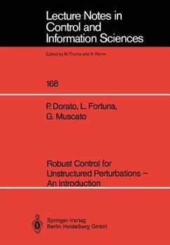 Paperback Robust Control for Unstructured Perturbations -- An Introduction Book