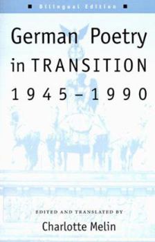 Paperback German Poetry in Transition, 1945-1990 Book