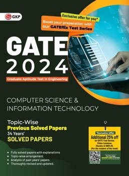Paperback GATE 2024 Computer Science and Information Technology - 34 Years Topic wise Previous Solved Papers Book