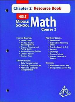 Paperback Chap Res Bk 2 W/ANS Holt Math CS 2 2007 Book