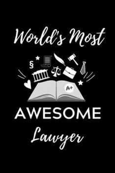 Paperback World's Most Awesome Lawyer: A5 STUDIENPLANER Geschenk zum Jura Studium - Notizbuch f?r Rechts-studenten Anw?lte - witziger Spruch zum Abitur - Stu [German] Book