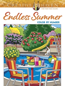 Paperback Creative Haven Endless Summer Color by Number Book