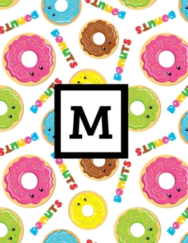 Paperback M: Letter Monogrammed Daily Planner January 2020 - December 2020 Appointment Book Day Schedule For Donut Doughnut Lover - Book