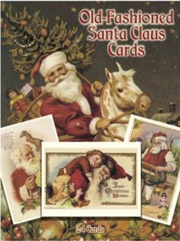 Paperback Old-Fashioned Santa Claus Cards: 24 Cards Book