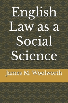 Paperback English Law as a Social Science Book