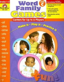 Paperback Word Family Games, Level C: Grades 1-3; Centers for Up to 6 Players Book