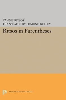 Paperback Ritsos in Parentheses: Book