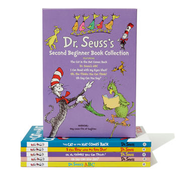 Hardcover Dr. Seuss's Second Beginner Book Boxed Set Collection: The Cat in the Hat Comes Back; Dr. Seuss's Abc; I Can Read with My Eyes Shut!; Oh, the Thinks Y Book