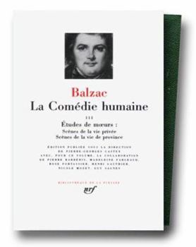 Hardcover Balzac : La Comedie Humaine, tome 3 :Bibliotheque de la Pleiade (French Edition) [French] Book