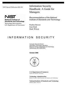 Paperback Information Security Handbook: A Guide for Managers - Recommendations of the National Institute of Standards and Technology: Information Security Book