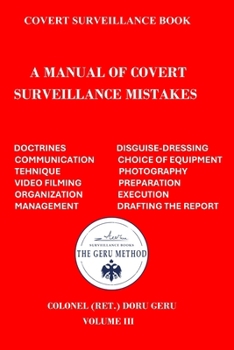 Paperback A Manual of Covert Surveillance Mistakes: Covert Surveillance Books Book