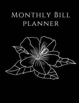 Monthly Bill Planner: Marble Floral Cover | Simple Monthly Bill Payment Checklist Tracker Log Book Organizer Planner | Bills Due Calendar | Money Debt Family Budgeting Financial Notebook