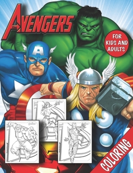 Paperback Avengers coloring for kids and adults: Marvel Studios Character Book